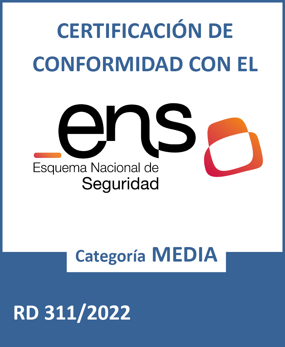 Distintivo de certificación ENS - Esquema Nacional de Seguridad (RD 311/2022)